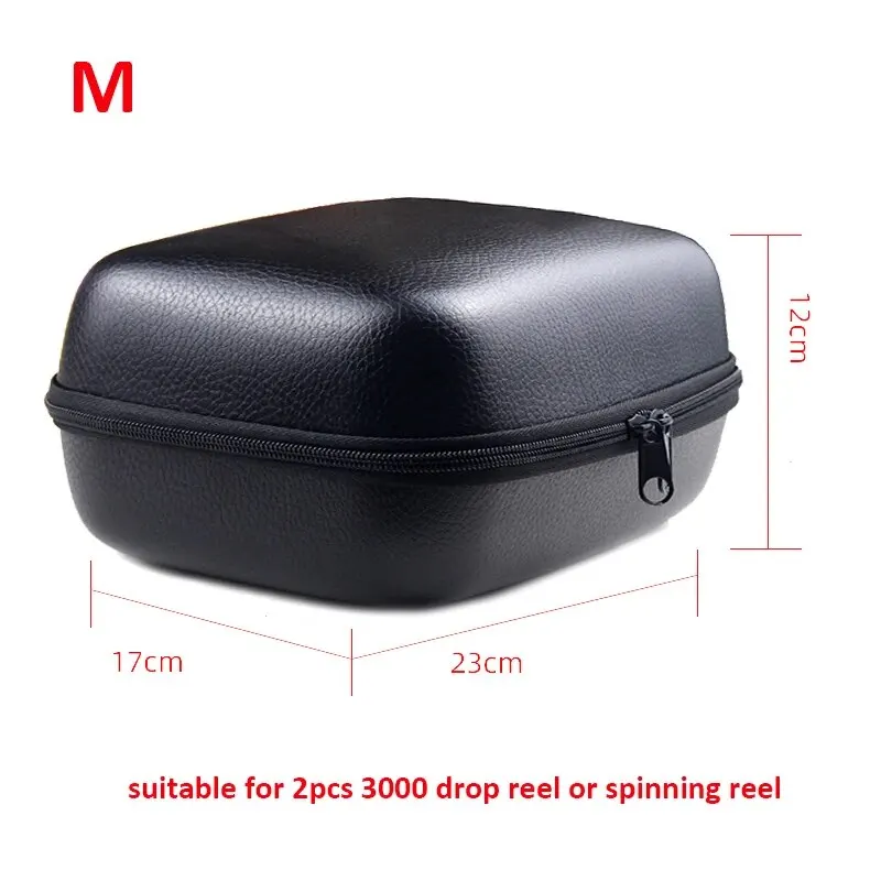 Fishing Bag Spinning Reel Case Cover Leather Fishing Reel Bag Shockproof Waterproof Fishing Tackle Storage Case