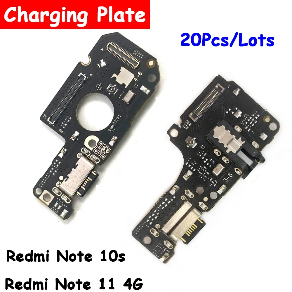 

20Pcs Lots New USB Charging Port Connector Board Flex Cable For Redmi Note 9 9S 10 11 Pro 5G Charging Plate Flex Cable