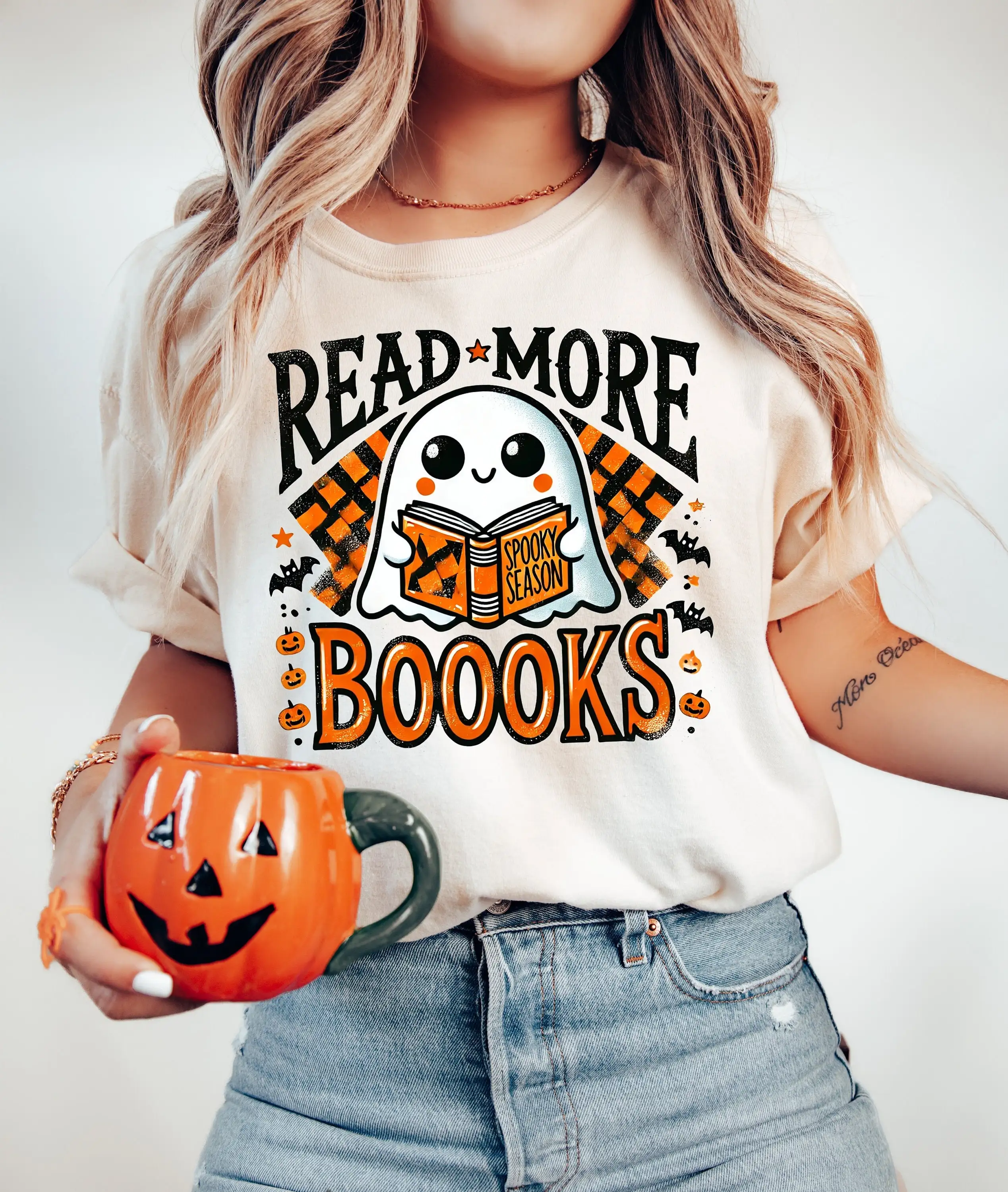 Read More Books Shirt Teacher Elementary Halloween Matching T Ghost