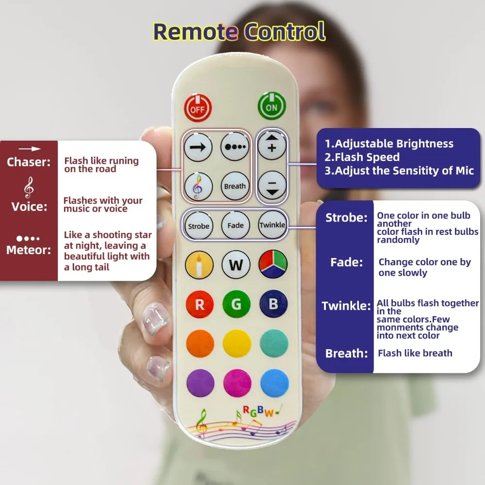 مصابيح GANA الخارجية: مصابيح فناء LED لمزامنة الموسيقى بطول 48 قدمًا RGBW مع جهد منخفض آمن 12 فولت ومصابيح مقاومة للكسر #4