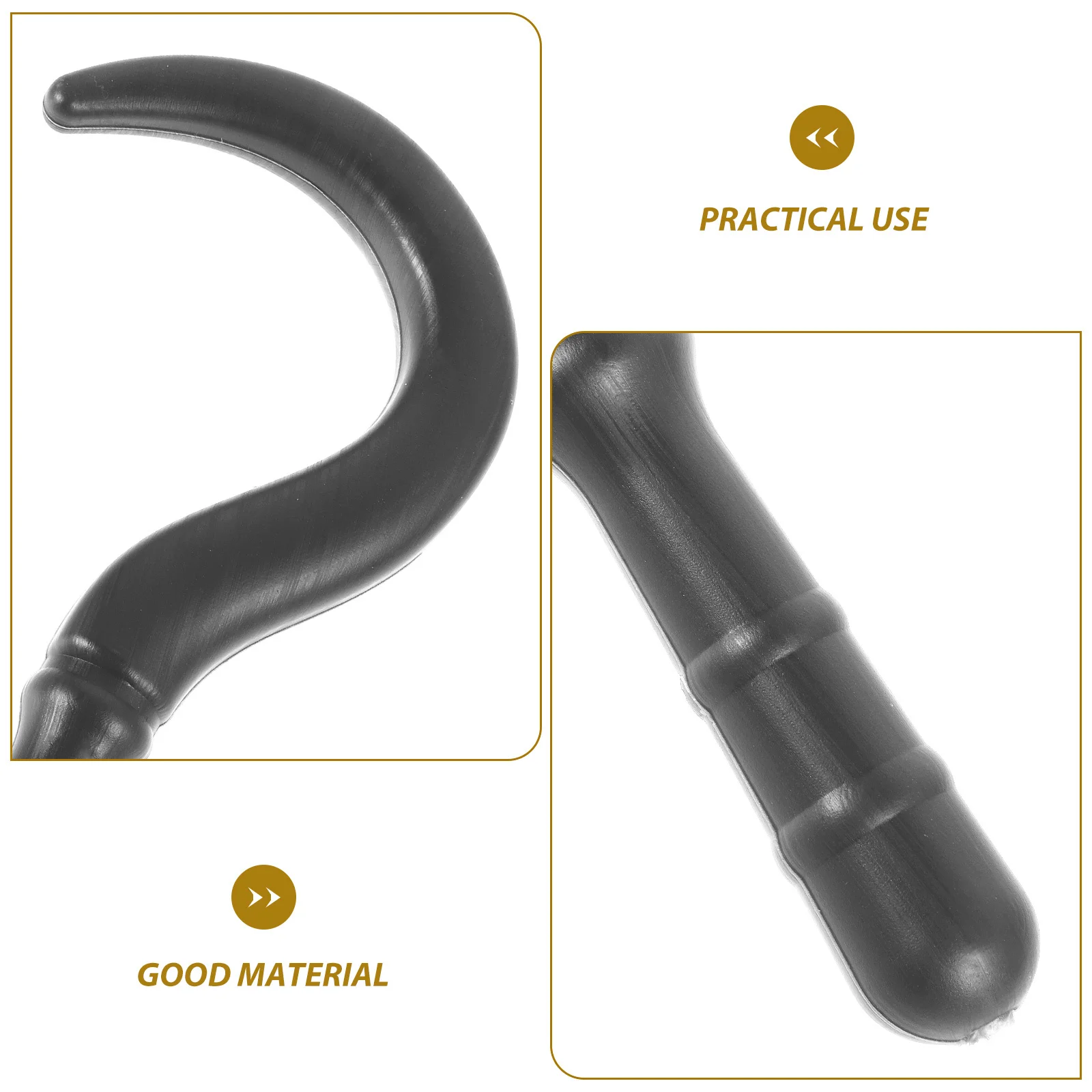 4 قطع من إكسسوارات أزياء يدوية بخطاف من البلاستيك الواقعي للبالغين، زينة حفلات الهالوين، مجموعة القراصنة التنكرية