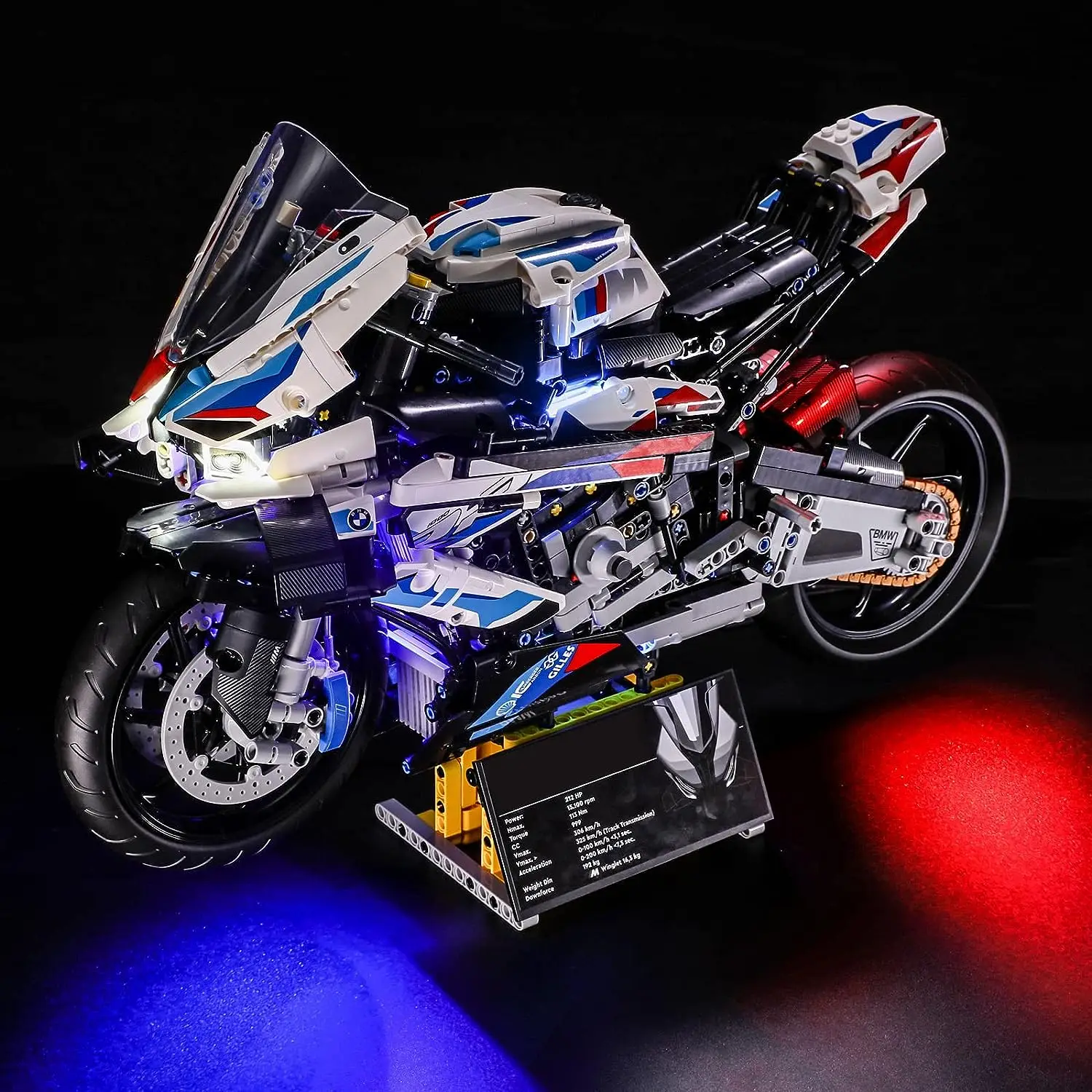 Hprosper Led Licht Voor Technic 42130 Bmw M 1000 Rr Motorfiets Decoratieve Lamp Met Accubak (Exclusief Lego Bouwstenen)