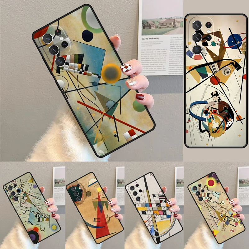 Wassily Kandinsky Abstract phone case Cover For Samsung Galaxy S24 Ultra S21 S22 Ultra S8 S9 S10E Note 10 Plus Note 20 FE S23