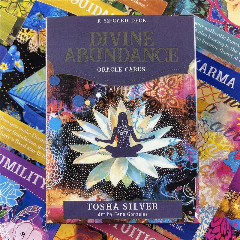 Divine Abundance Oracle Deck English Explanation Oracle Tarot Card For Divination Fate Beginners Tarot Deck Board Game For Adult