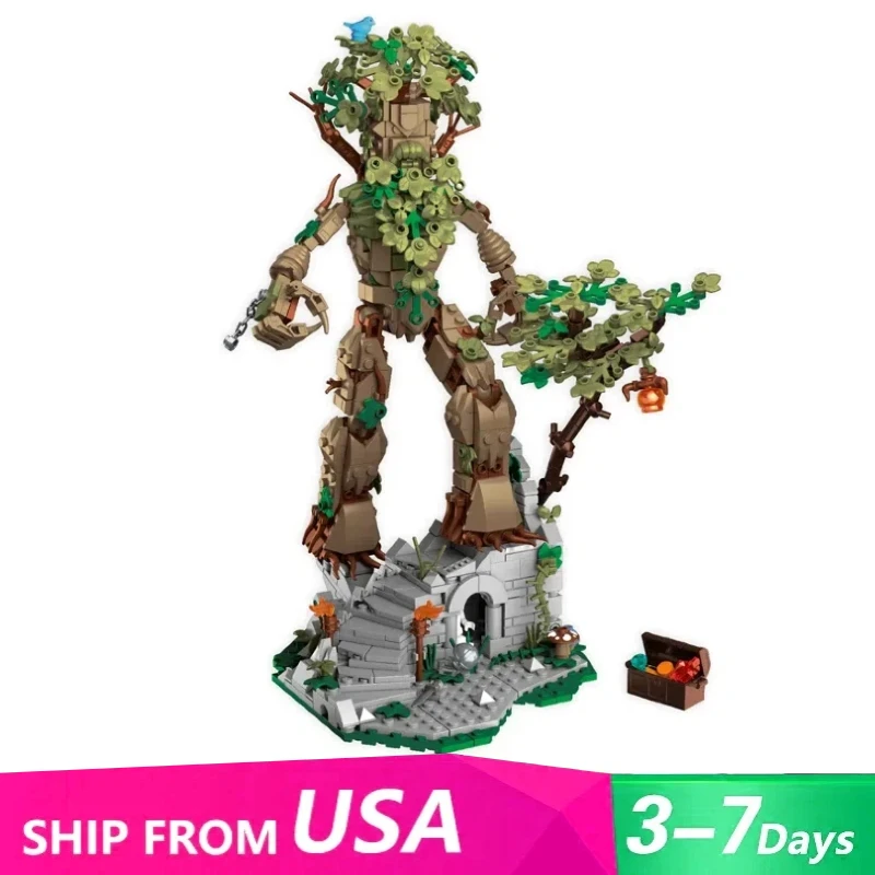 

942 шт. MOC кольца из фильма, дерево, куклы-монстры, строительные блоки, лесное дерево, экшн-фигурка, модель, кирпич, сделай сам, головоломки, игрушки, рождественские подарки