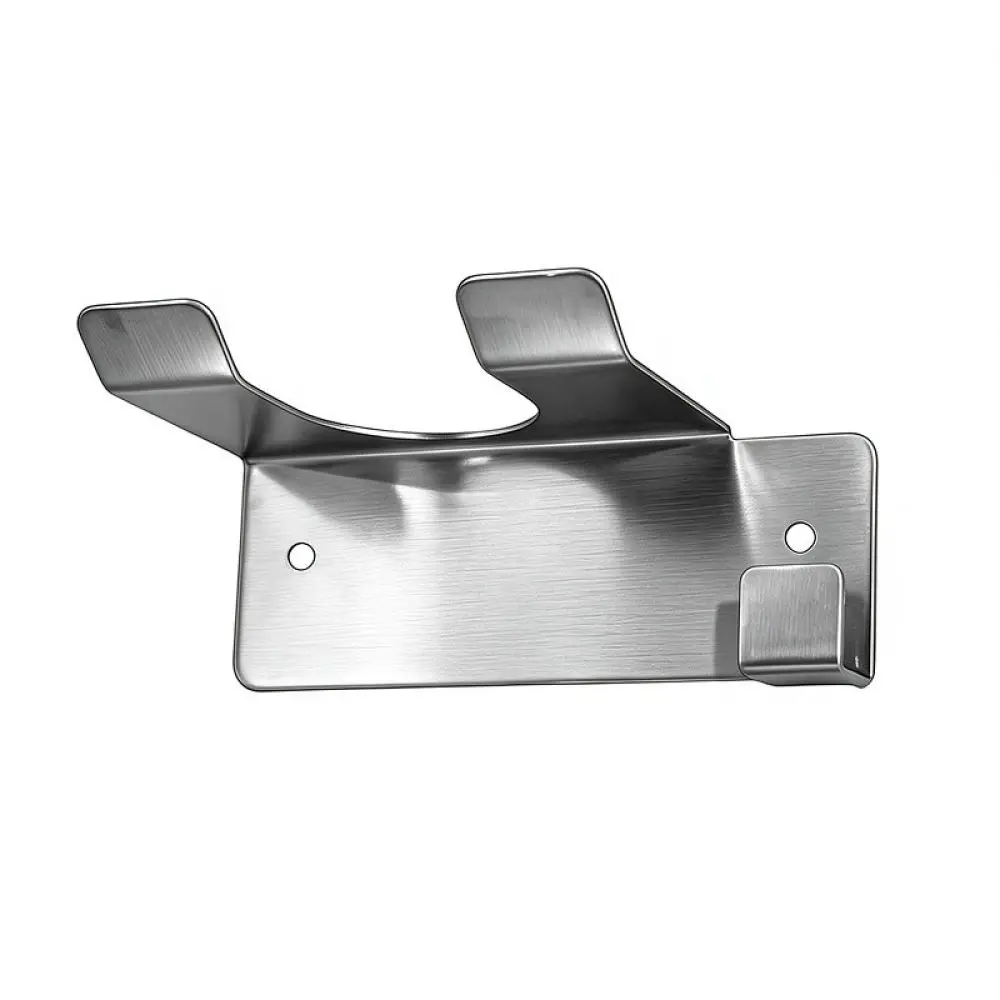 Stainless Steel Hair Dryer Holder Wall Mounted Organizer Storage Rack Punch Free Bathroom Blower Stand Modern Shelf