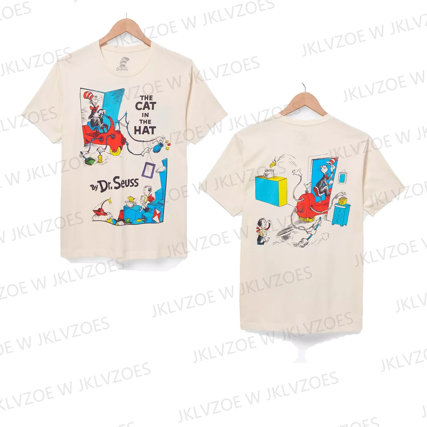 2024 New Arriavl Dr. Seuss The Cat in the Hat Scenic Cotton T-Shirt For Adult/Kids Tops