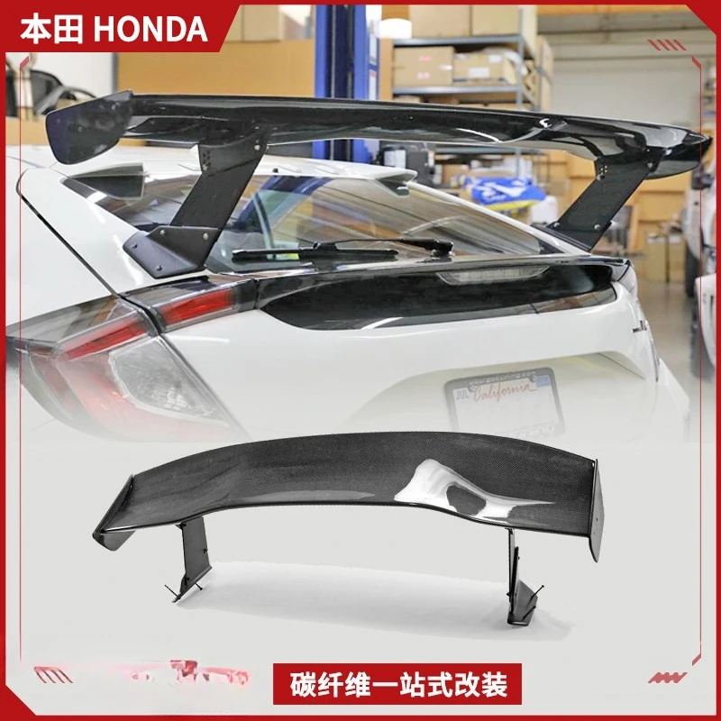 

Suitable For Honda Two-car Civic FK8 FK7 Carbon Fiber Modification Vortex Spoiler Fixed Wind Wing GT Large Tail