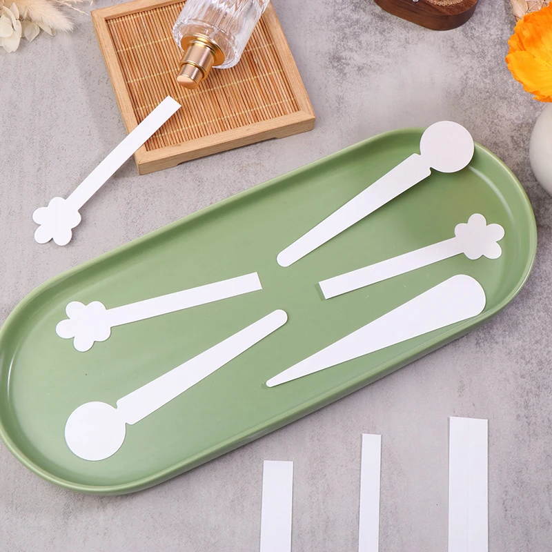 

100pcs/lot Round Head Testing Aromatherapy Fragrance Perfume Essential Oils Test Tester Paper Strips Flower Shape