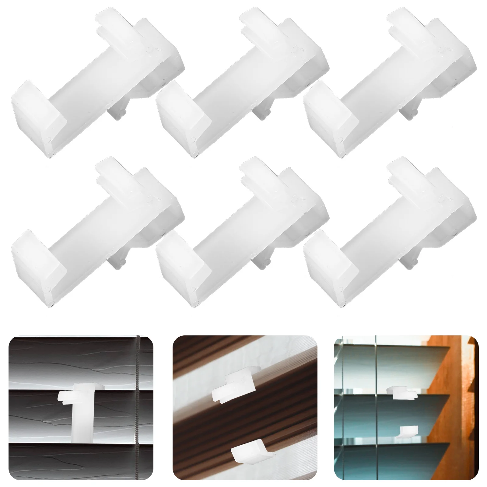 

24 Pcs Blinds Valance Clips Window Replacement for Vertical Curtain
