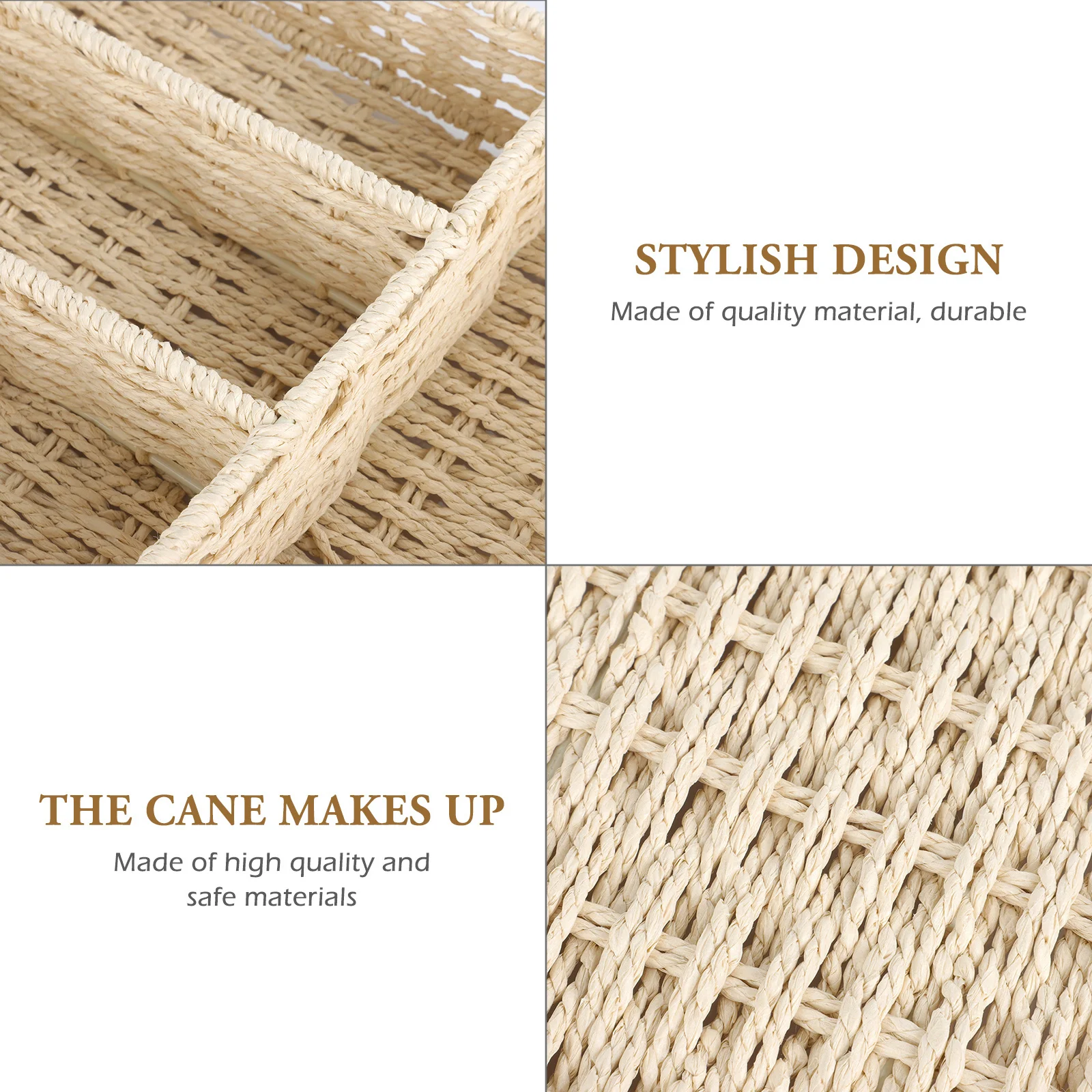 

1Pcs Home Storage Basket Premium Material Waterproof Rustic Style Keys Candies Books Organizer Multi-Function Household