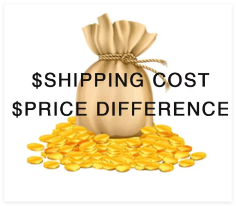 Difference In Price or Extra Fee for your Order as Discussed