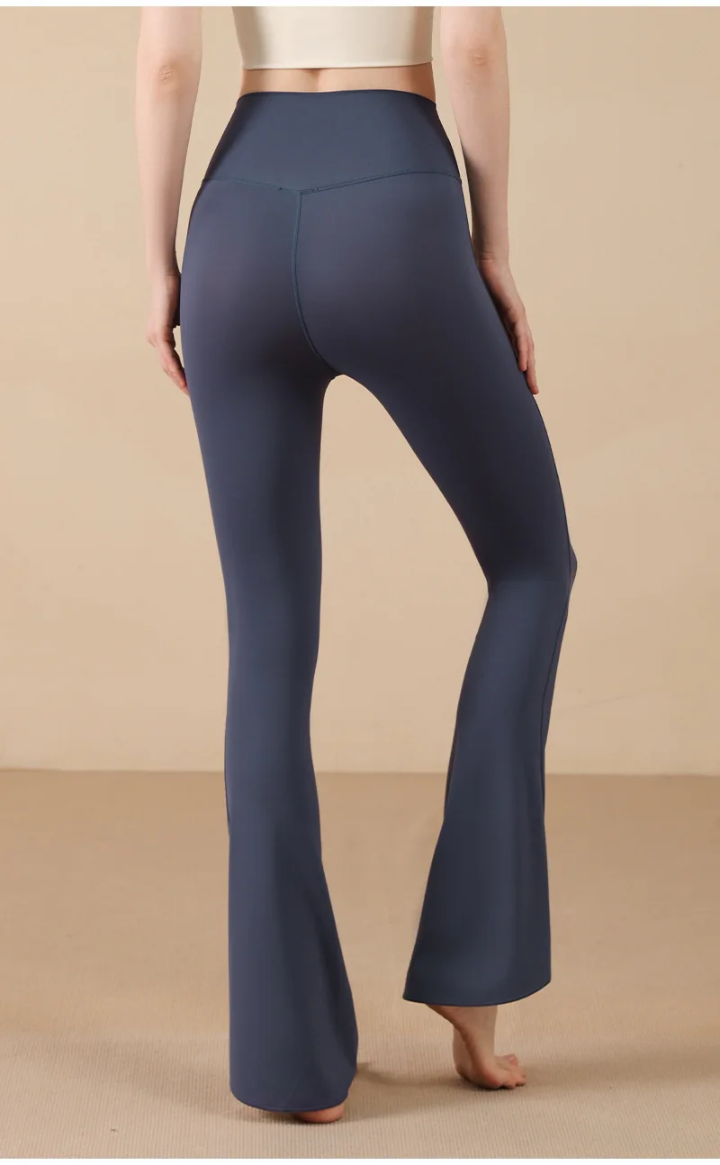 New High Waisted and Hip Lifting Sports Wide Leg Pants for Women Wearing Cloud Like Slightly Flared Pants