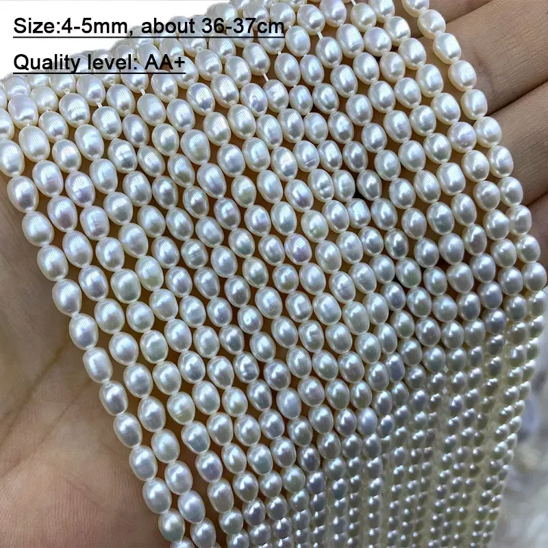 Wholesale AA / AAA Good Quality 100% Natural Freshwater Pearl Rice Button Baroque Beads For Jewelry Making DIY Bracelet  3-11MM