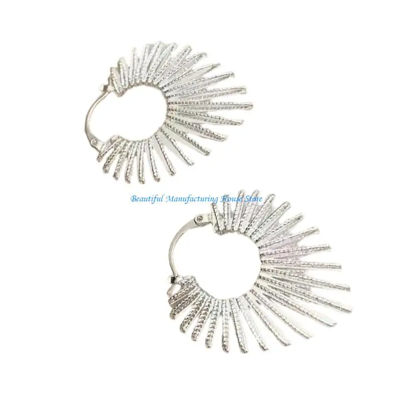 

E56A Fashion Heart Earrings Bold Lines Alloy Jewelry Gift