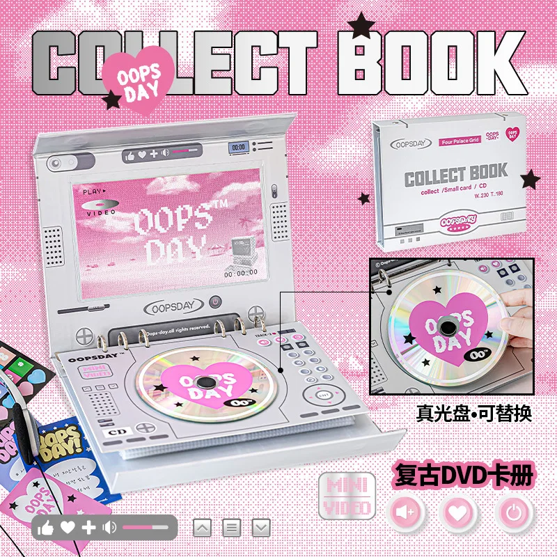 Retro DVD Kpop Photocards Collect Book Kpop Binder Notebook Cover Diary Agenda Planner School Stationery Back To School