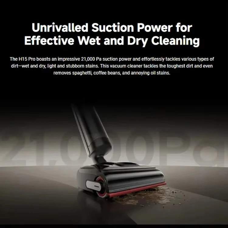 Dreame H15 Pro elektrische draadloze handstofzuiger met borstelloze motor voor natte en droge stoommop voor hotelgebruik