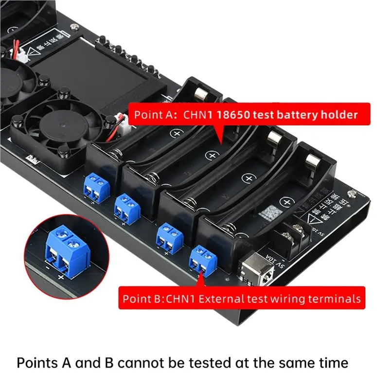 A36T-2X New 8 Channels 18650 Lithium Battery Capacity Tester Module Mah Mwh Capacity Division Internal Resistance Measuring