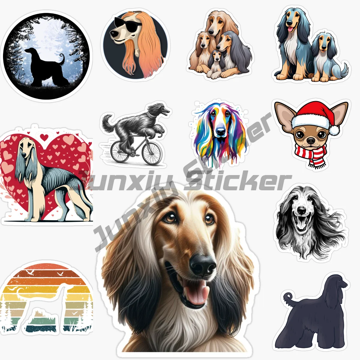 

Personality AFGHAN HOUND Sticker Decals for Motorcycle Car Car Decorative KK Apply To Car Window Window Occlusion Scratch Decal