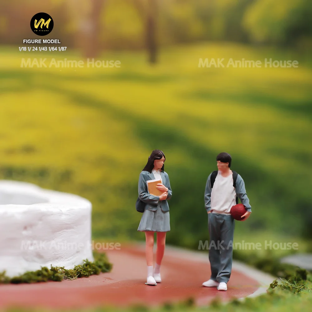 ミニチュア 1/87 1/64 1/43 1/24 朝のランニング運動男性女性犬フィギュア人形モデルクリエイティブシーン装飾おもちゃ