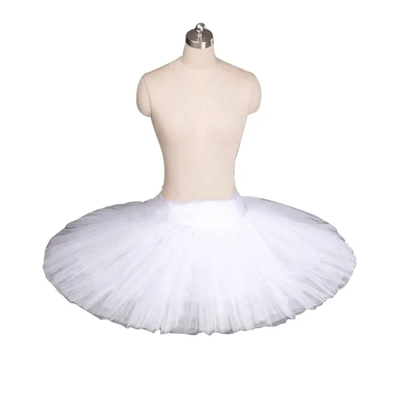 Girls Ballet Tutu Skirt Pink Children Fluffy 4 Layers Mesh Yarn Skirt Tulle Ballet Dance Skirt White Ballet Dancing Short Skirt