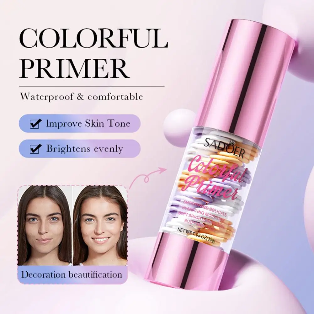 Face Primer Before Makeup,3 in 1 Color Correcting Isolation Cream, Oil Control & Moisturizing Skin Tone Correcting Serum 30g