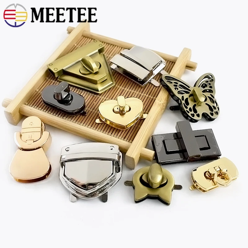 

4Pcs Metal Lock Buckles Women's Bags Turn Twist Locks Handbags Replacement Closure Latch Clasp Decoration Buckle Bag Accessories