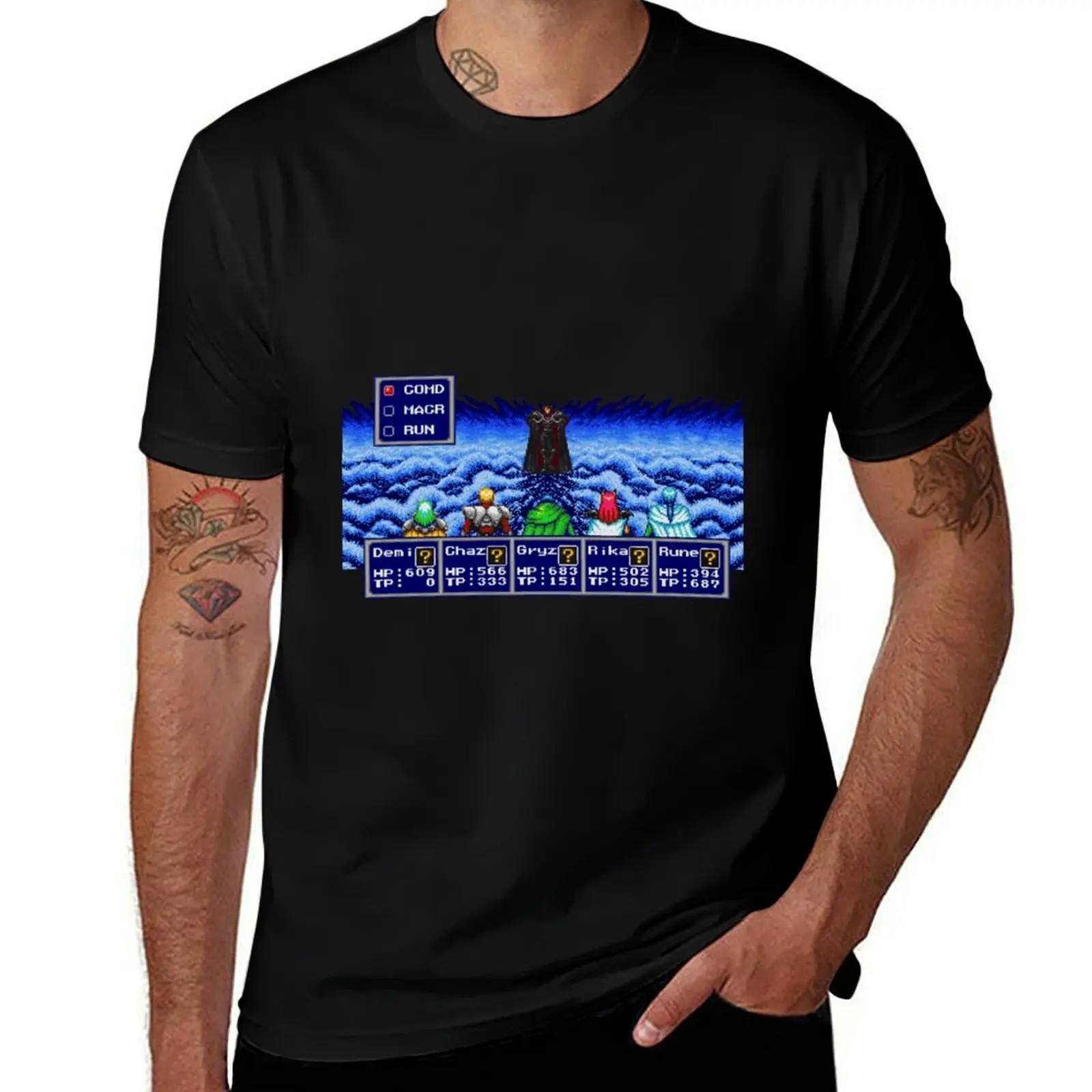 

Classic Phantasy Star IV Boss Battle T-Shirt anime clothes cotton graphic tees shirts graphic tee men
