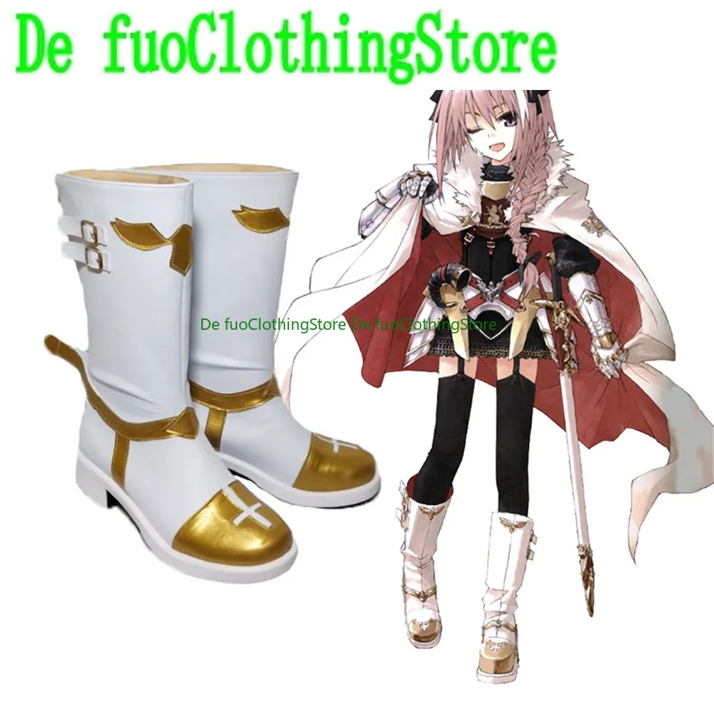

Fate Grand FGO Fate/Apocrypha FGO Astolfo Cosplay Shoes Boots Props Game Anime Halloween DefuoClothing Shoes Store