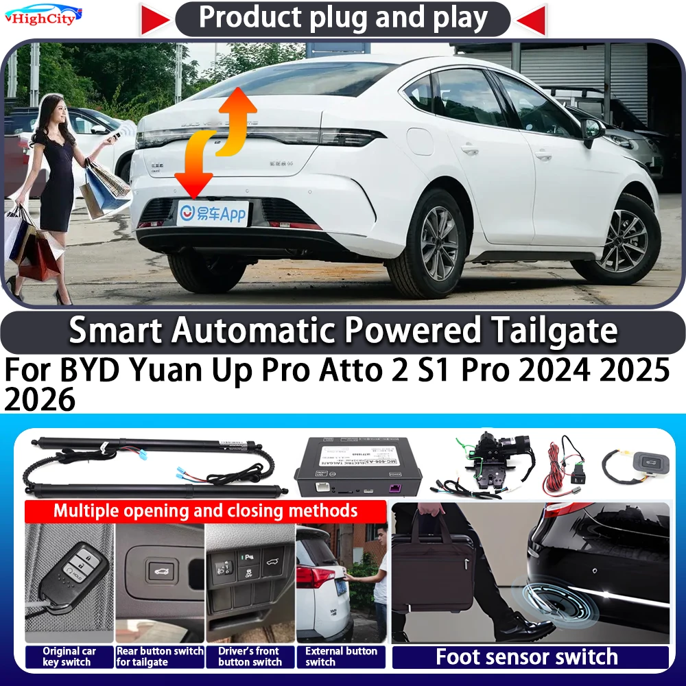 

For BYD Chazor King Qin Plus Destroyer 05 Seal 5 DM-i Smart Automatic Powered Tailgate Key Control Trunk Lift Kit Power Tailgate