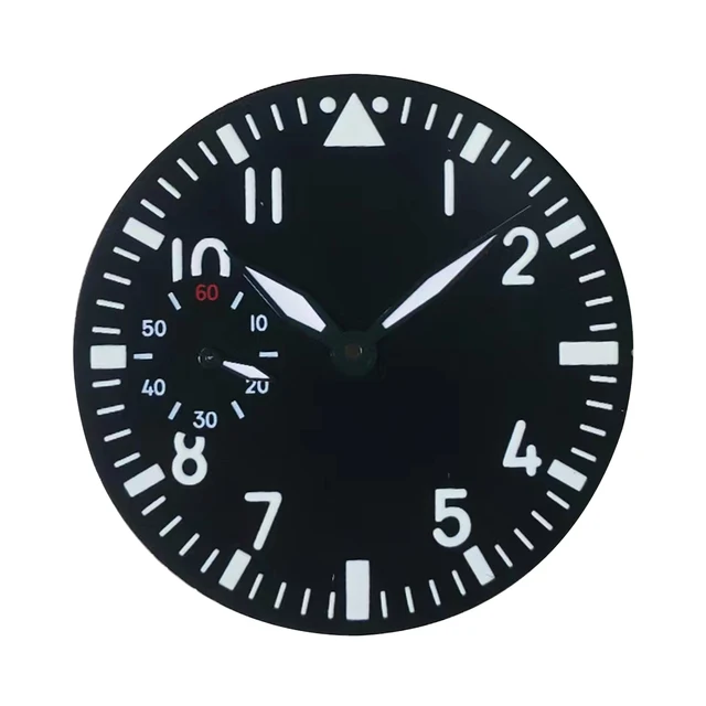 Dla ETA 6497 mechanizm zegarka zielony świecący 38,9 mm czarna tarcza zegarka i zestaw wskazówek zegarka zamiennik dla mechanizmu Seagull ST3600