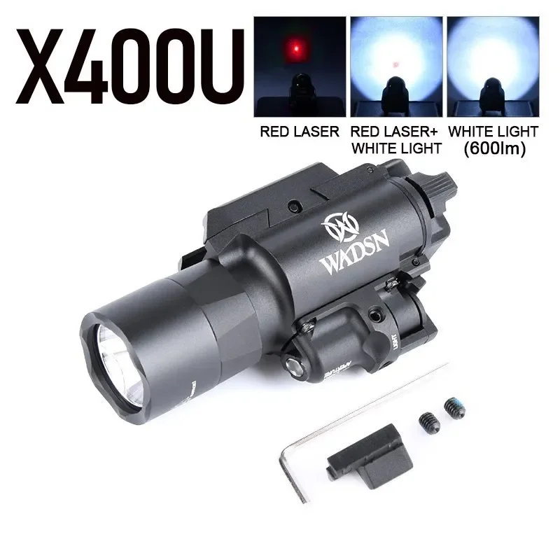 Surefir X300 X400 X400U Ultra Red/Green LED Flashlight Pistol Gun Light Fit 20mm Picatinny Rail