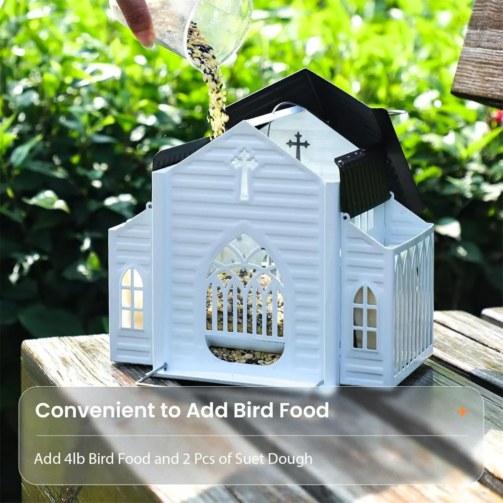 solar-powered-metal-church-bird-feeder-for-outdoor-garden-decoration-with-rust-proof-design-and-night-lighting
