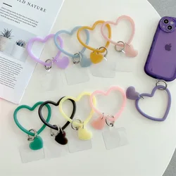 Love Transparent Silicone Bracelet Keychain, Outdoor Sports Silicone Bracelet, Creative Anti-Lost Mobile Phone Case Accessories