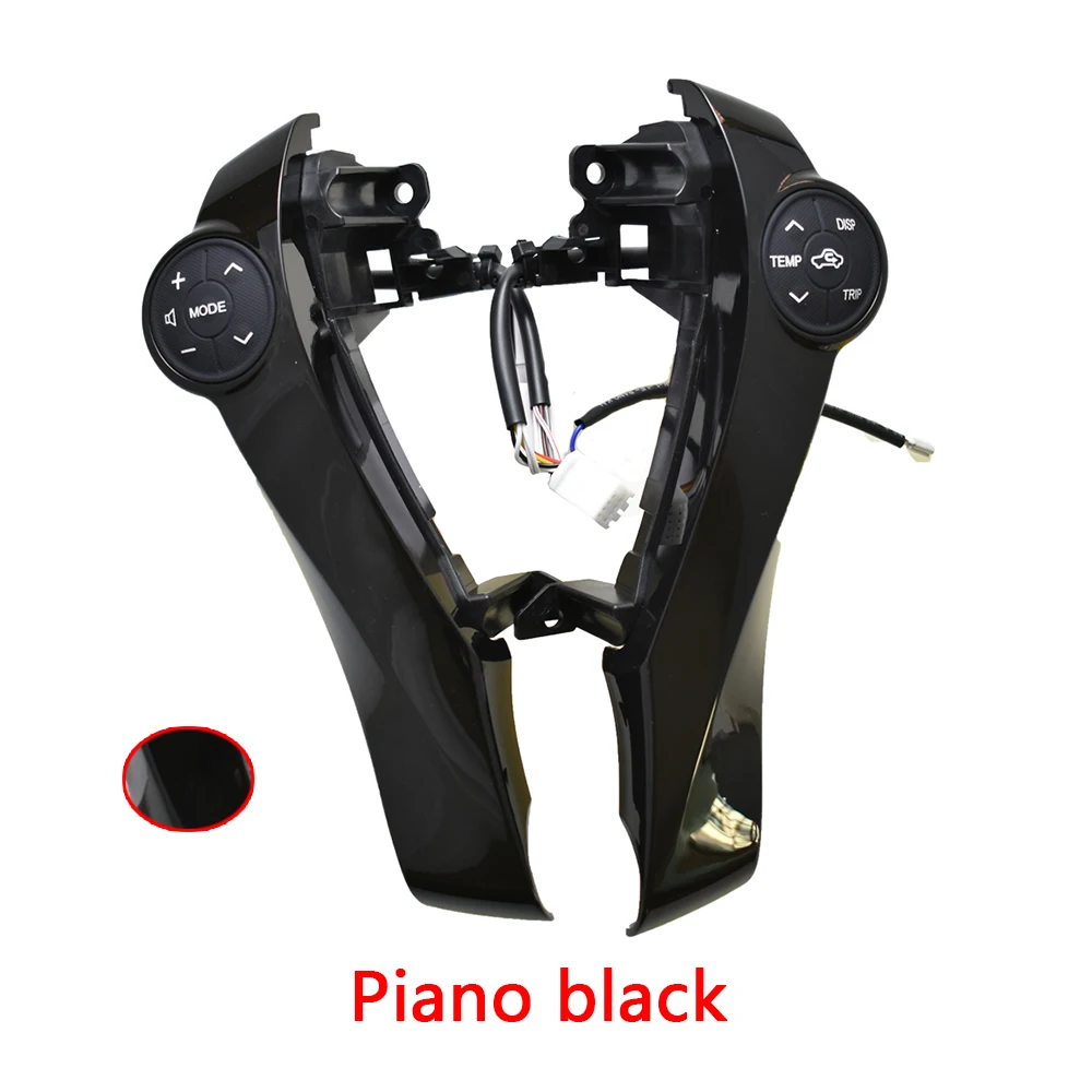 Pulsanti di controllo del volante nero per pianoforte per Toyota Prius /Prius C (US) V(US) 2012-2017/ Aqua 2014 pulsanti per lo styling dell\'auto