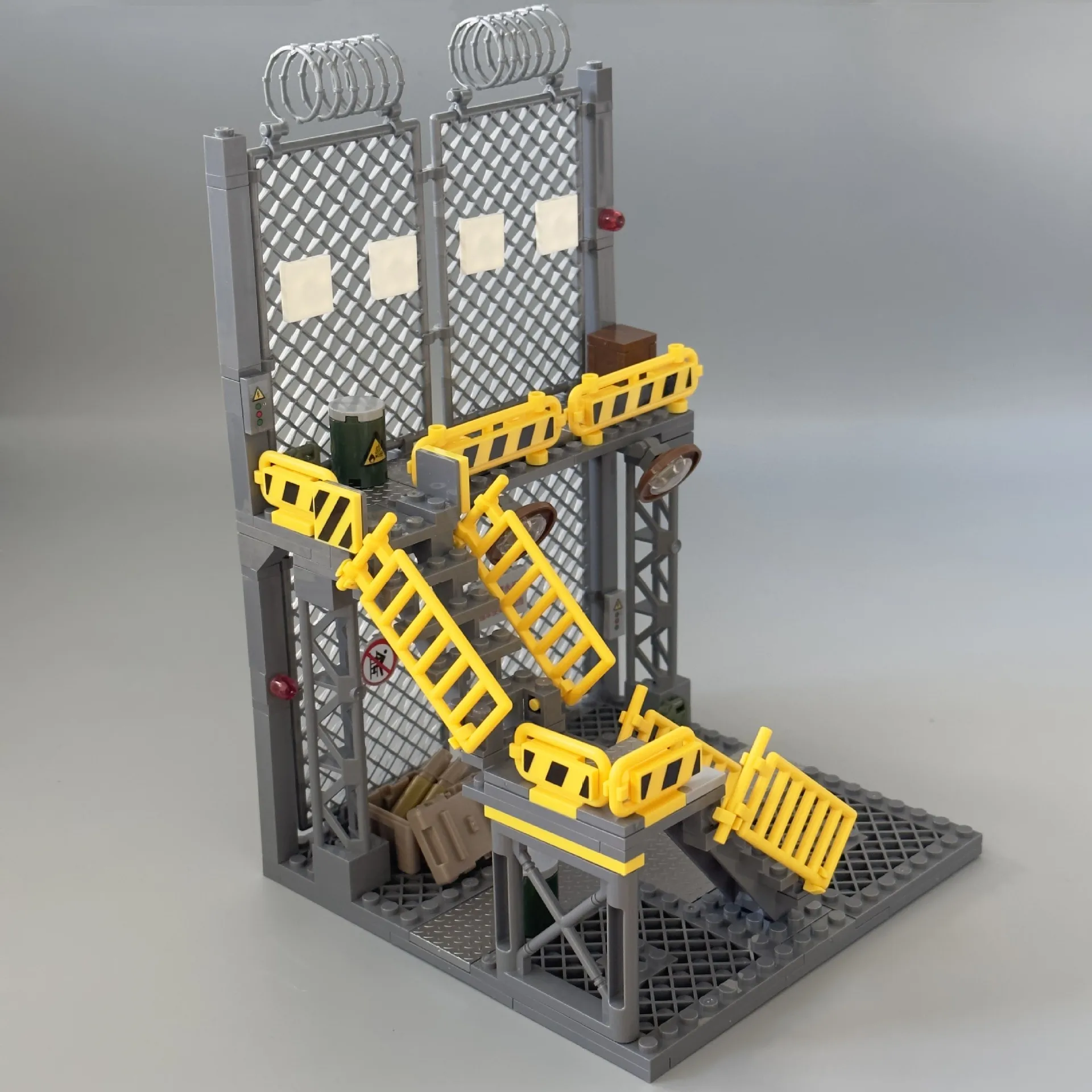 Military Base Gate Movie Scene Weapons Depot SWAT Gun City Soldier Figures Parts Building Blocks MOC Army Bricks Model Toys Gift