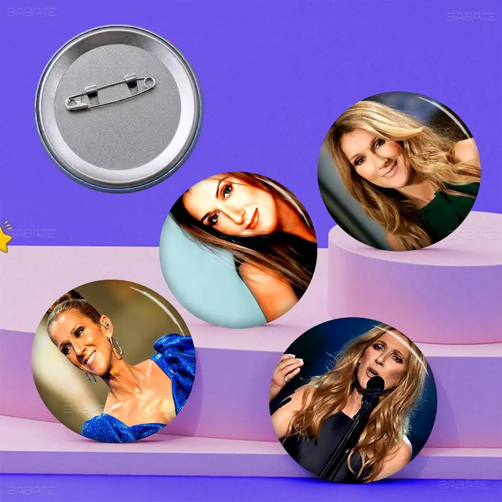 Celine Dion Black And White New  Brooches Soft Button Pin Funny Silly Gnarpy on A Skateboard Meme Badge Gamer Collection Gifts