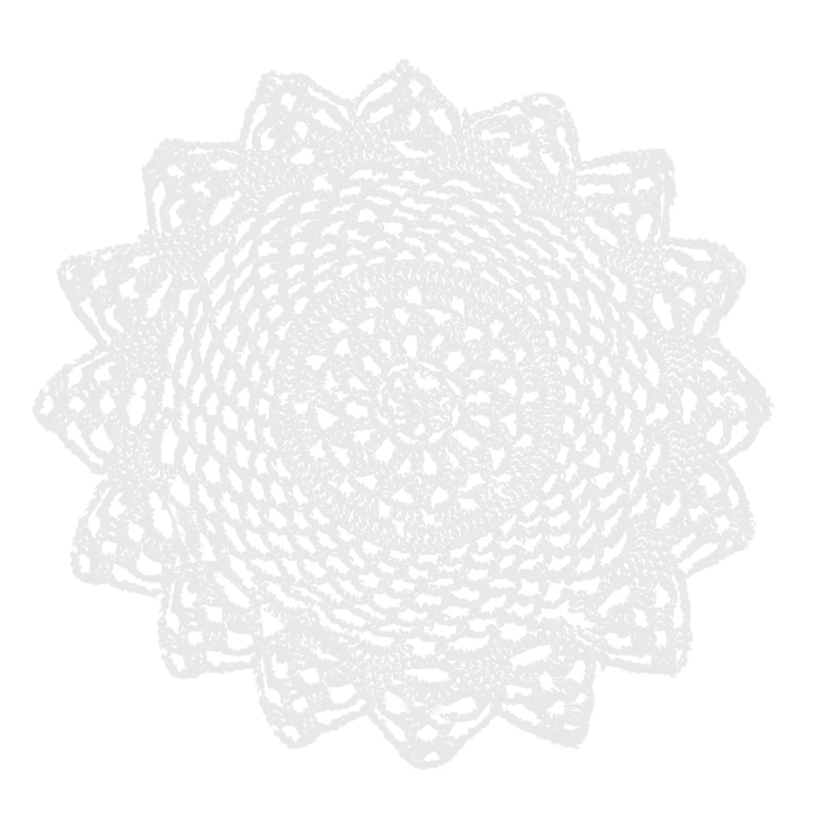 

1pc Crochet Placemat Cotton European European-Style Placemat Style White Food Mat Shape Eco Dining Cuisine Pad Table