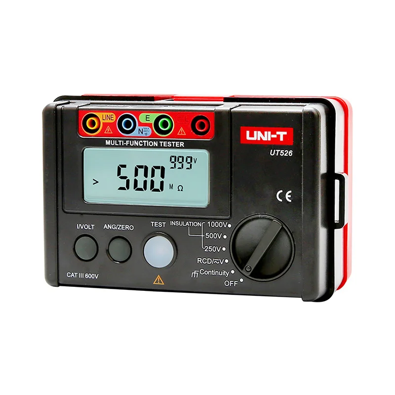 

UNI-T UT526 Multi-function Digital Electric Meter Electrical Insulation Tester UT526 Earth Resistance Meter+RCD Tester