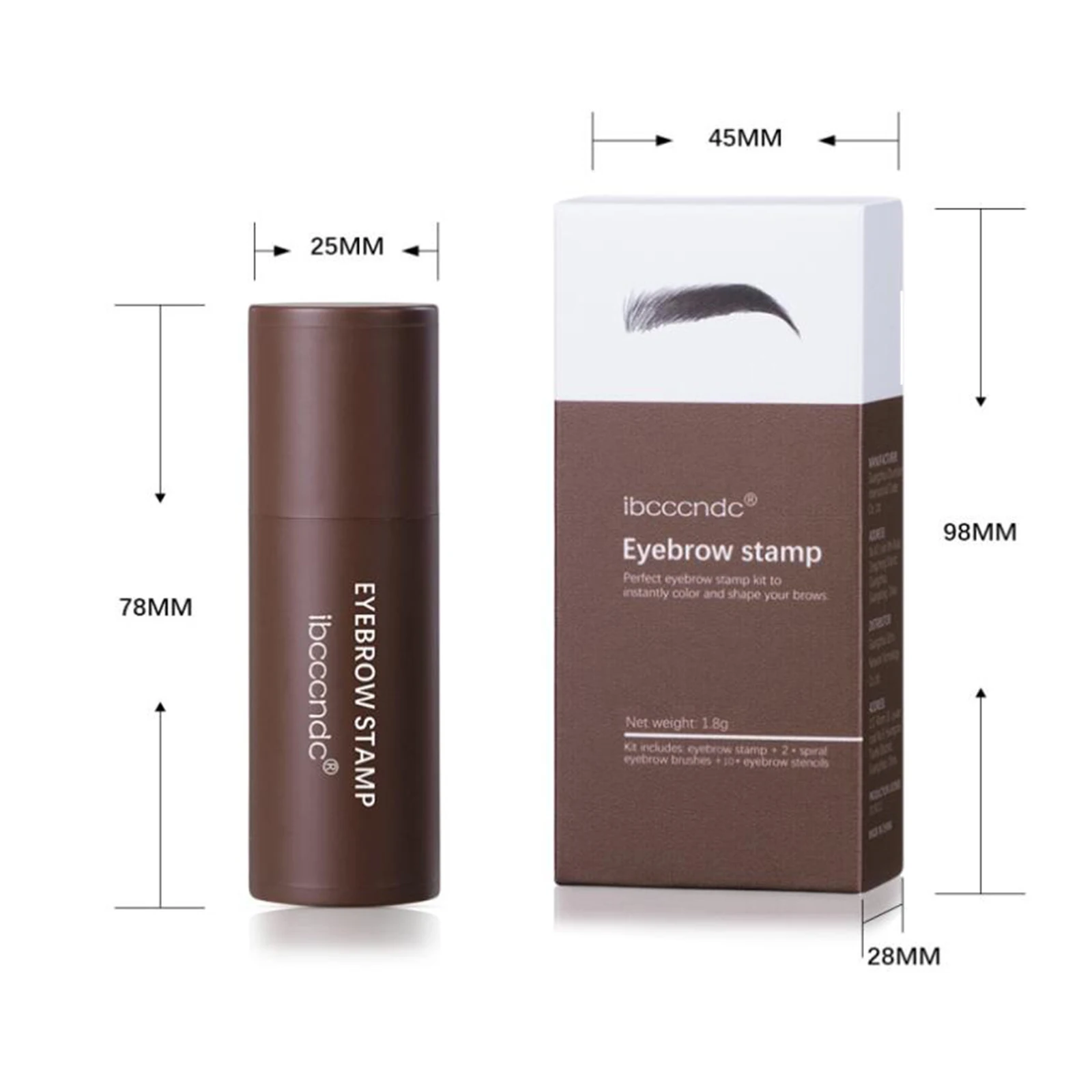 Kit para dar forma al sello de cejas, juego de maquillaje construible, definidor para mujeres, sello para cejas, sello en polvo para cejas, pinceles para lápiz de cejas