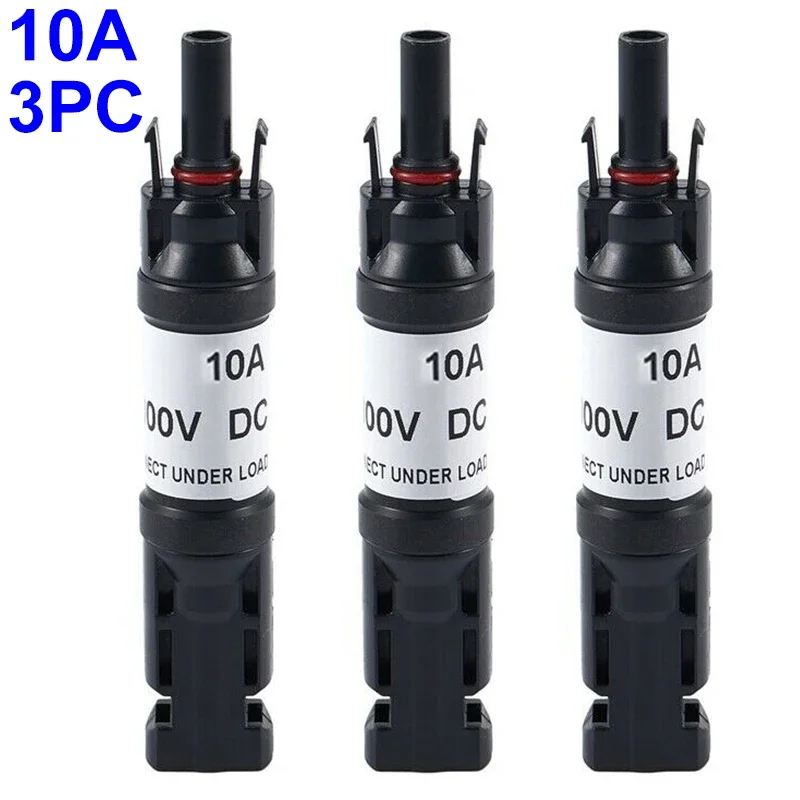 3pcs Photovoltaic Fuse Diode Connector 10A 15A 20A UL94-V0 IP67 Diode Solar Plug Connector Diode Connector For Solar PV System