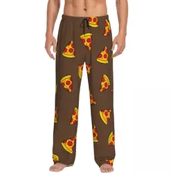 Funny Pizza Piece Men's Casual Pajama Sleeping Pants Lounge Loose Trousers Comfortable Nightwear