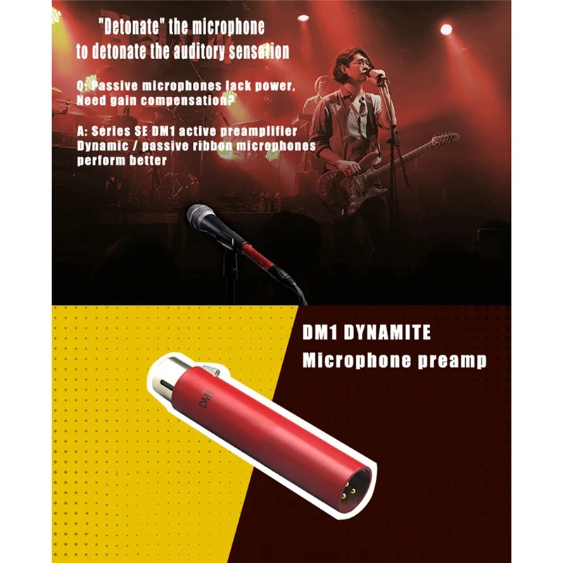C9-DM1 Dynamite Active In-Line-voorversterker Professionele dynamische microfoonversterker voor handmicrofoon