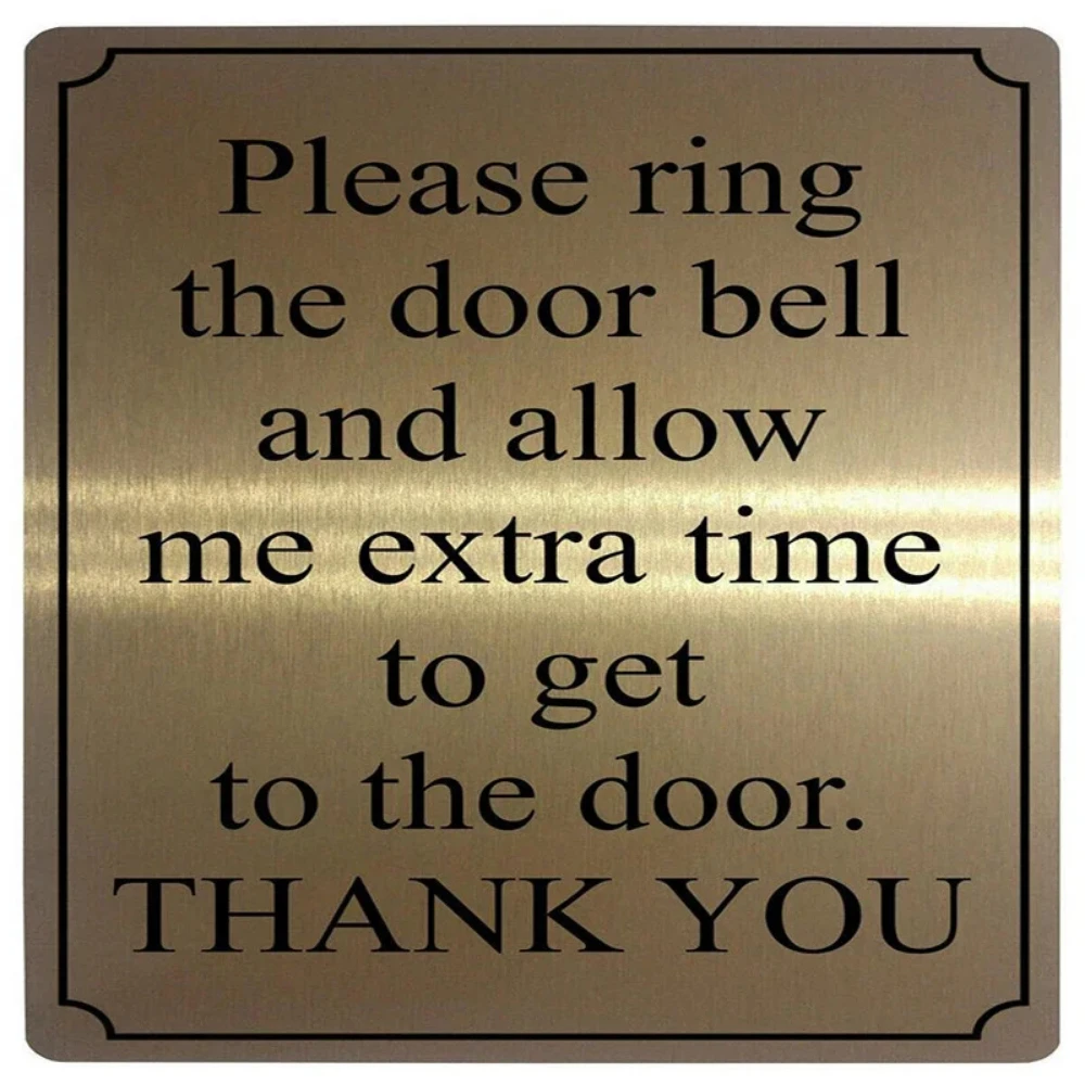 

Персонализированная табличка на дверь из композитного алюминия с цветной подложкой и надписью «Пожалуйста, позвоните»