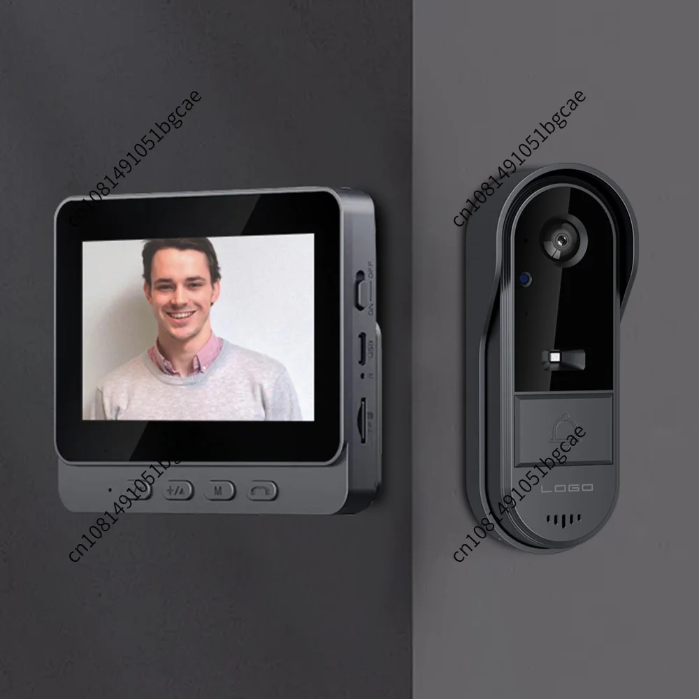 Wireless intercom Doorbell HD Night Vision 4.3in lPs screen Waterproof Visual Doorbell camera smart Home security Video By Bell