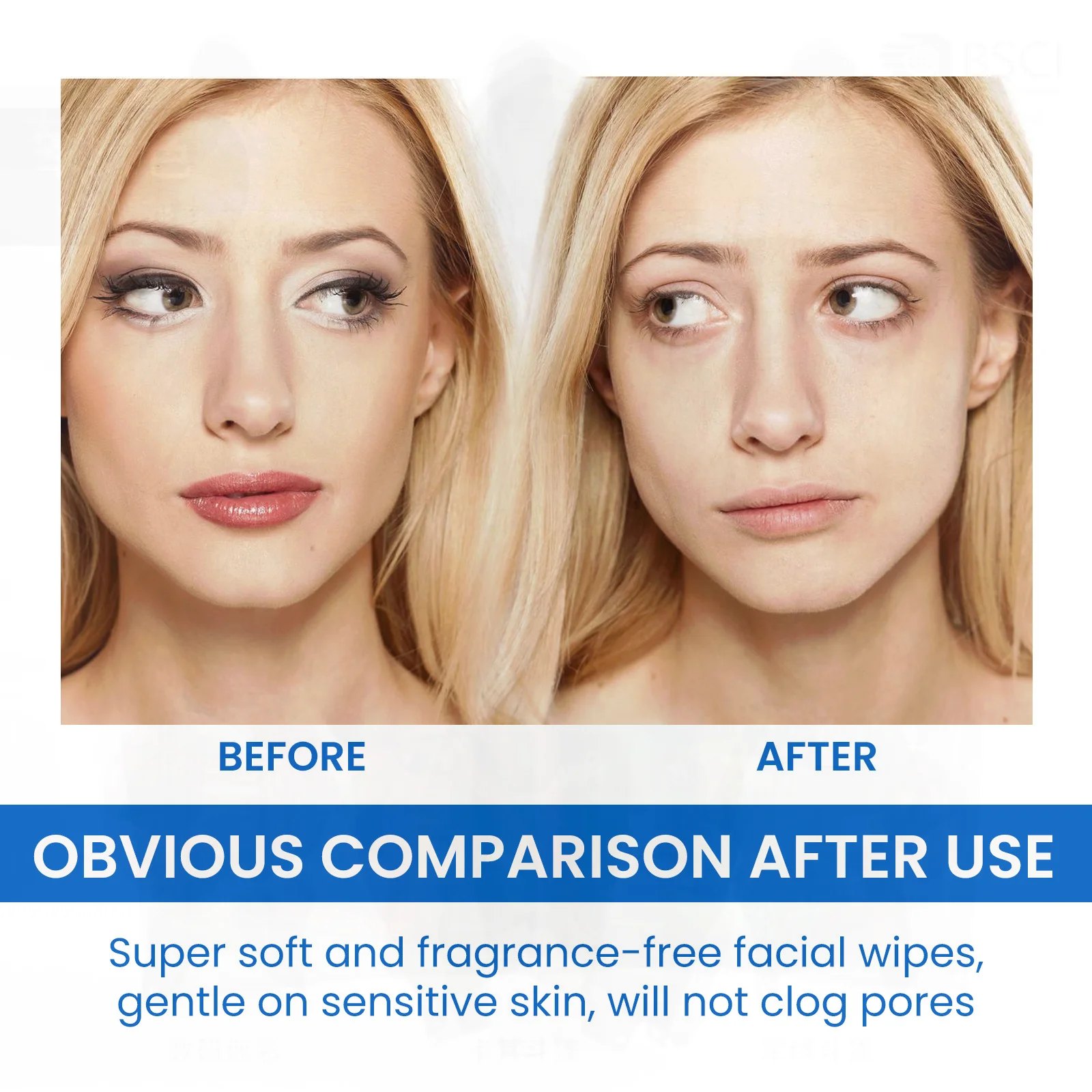 EELHOE Sanfte Make-up-Entferntücher, Tiefenreinigung für Gesicht, Augen und Lippen, keine Stimulation, erfrischende, universelle Make-up-Entferntücher