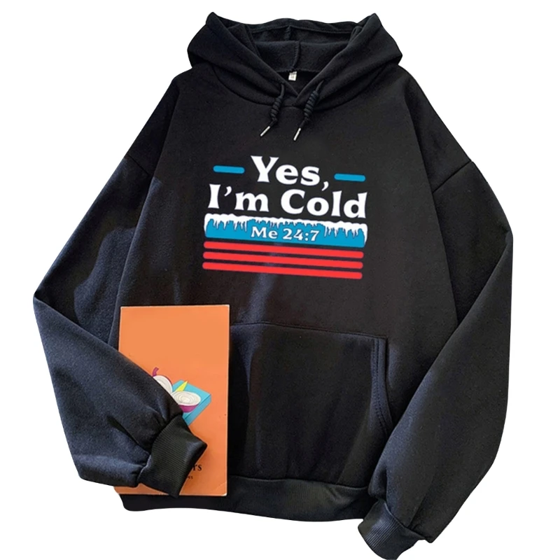 frio 24:7 letras moletom feminino manga longa listrado gráfico impressão com cordão hoodies casual solto pulôver topo