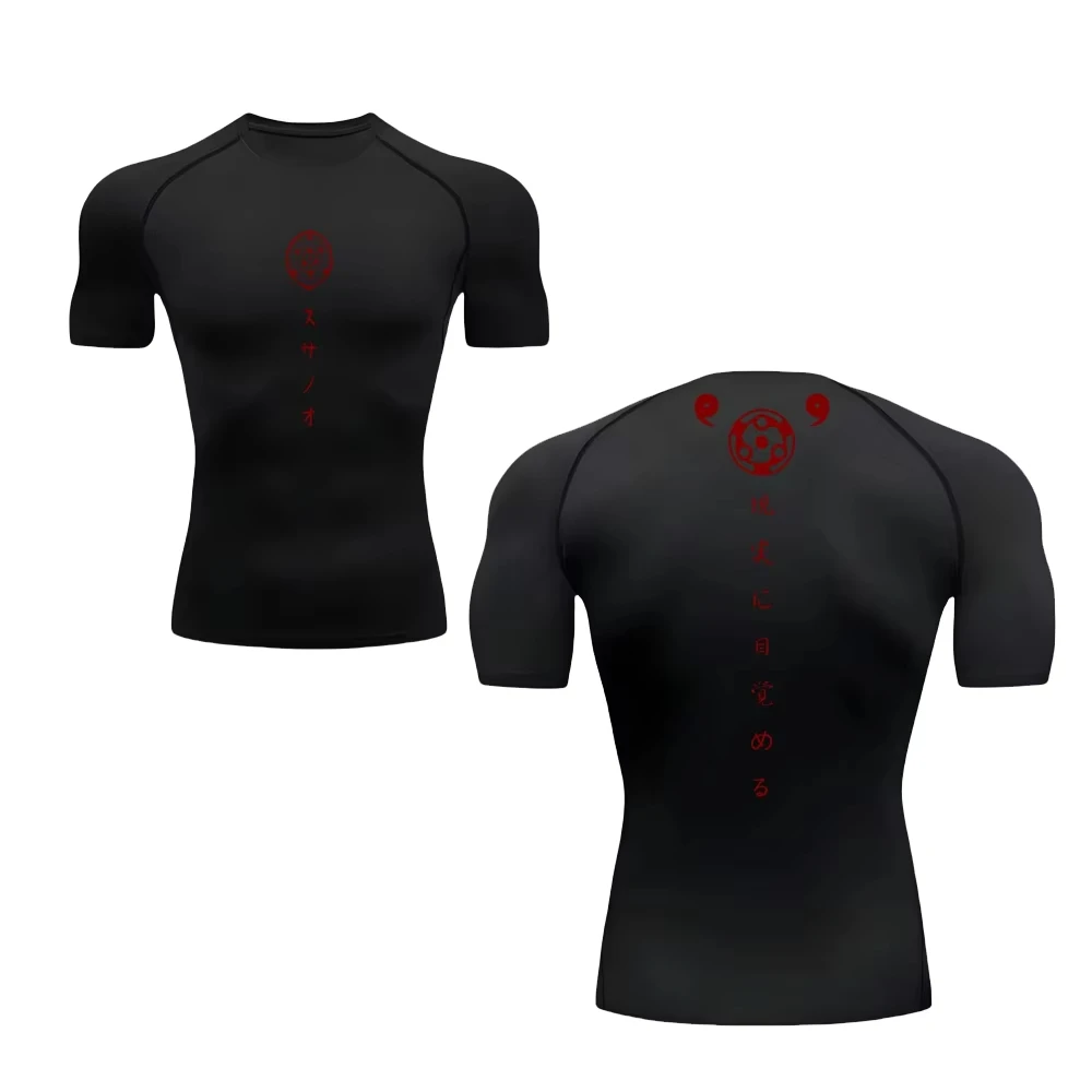 

Short Sleeve Compression Shirts for Men Summer Athletic Quick Dry T-shirts Gym Workout Running Tees Tops RL0625