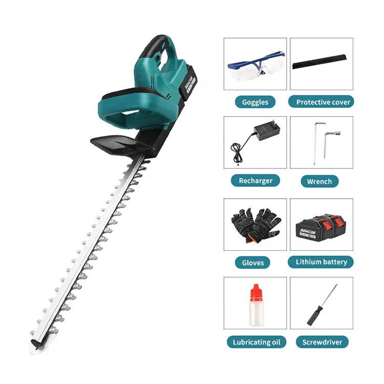 

500mm 21V Lithium Battery Cordless Dual Edge SK5 High Carbon Steel Blade Hedge Trimmer For Garden Use