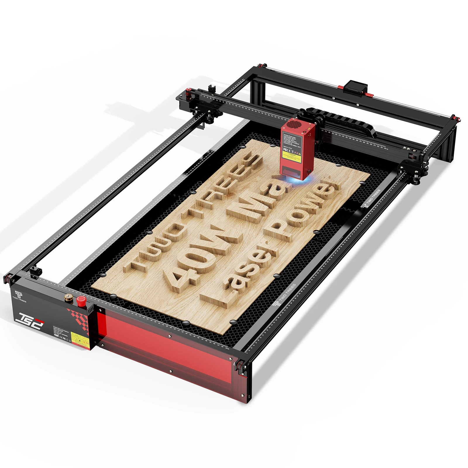 

Twotrees TS2-40w Max Лазерный гравировальный станок с ЧПУ Инструменты для резки древесины Область гравировки 450x900 мм Резка 0,1 мм Нержавеющая сталь Металл